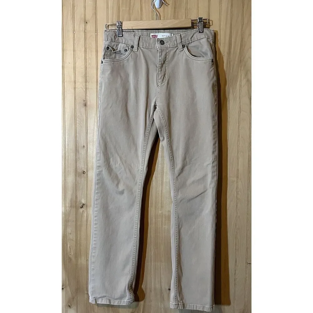 Levi's 511 Slim Brown Jeans Boys 16 Reg 28 x 30 Adjustable Waist